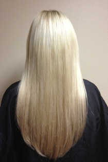 long, dark hair