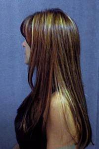 highlighted hair extensions